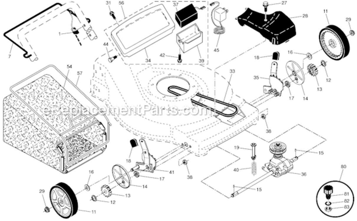 Page B Diagram and Parts List for PR625Y22RKP 96142007700 Poulan Lawn Mower