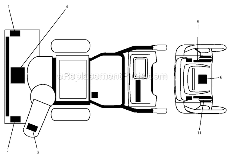 Decals Diagram and Parts List for PR627ES 96192003803 - 2012-08 Poulan Snow Blower