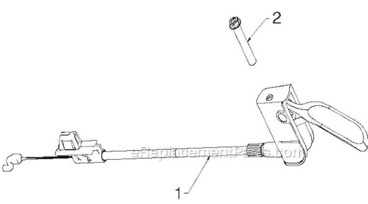 Control Panel Discharge Chute Diagram and Parts List for PR8P27ES 96192004605 - 2012-08 Poulan Snow Blower