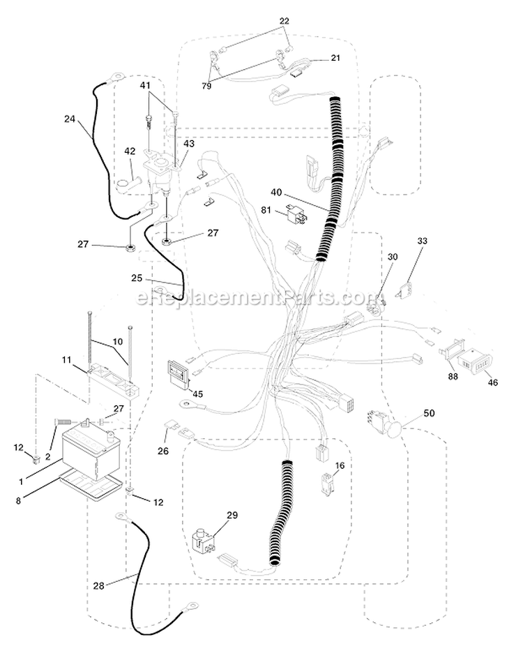 Electrical Diagram and Parts List for PRGT25H48A 2002 Poulan Lawn Tractor