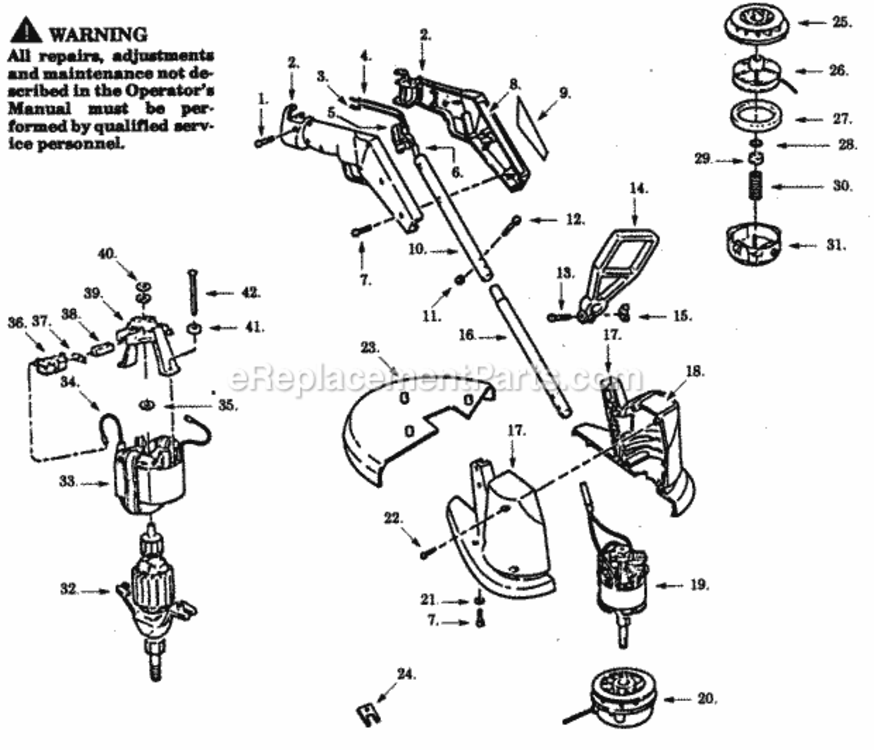 Page A Diagram and Parts List for PT120-01  Poulan Trimmer