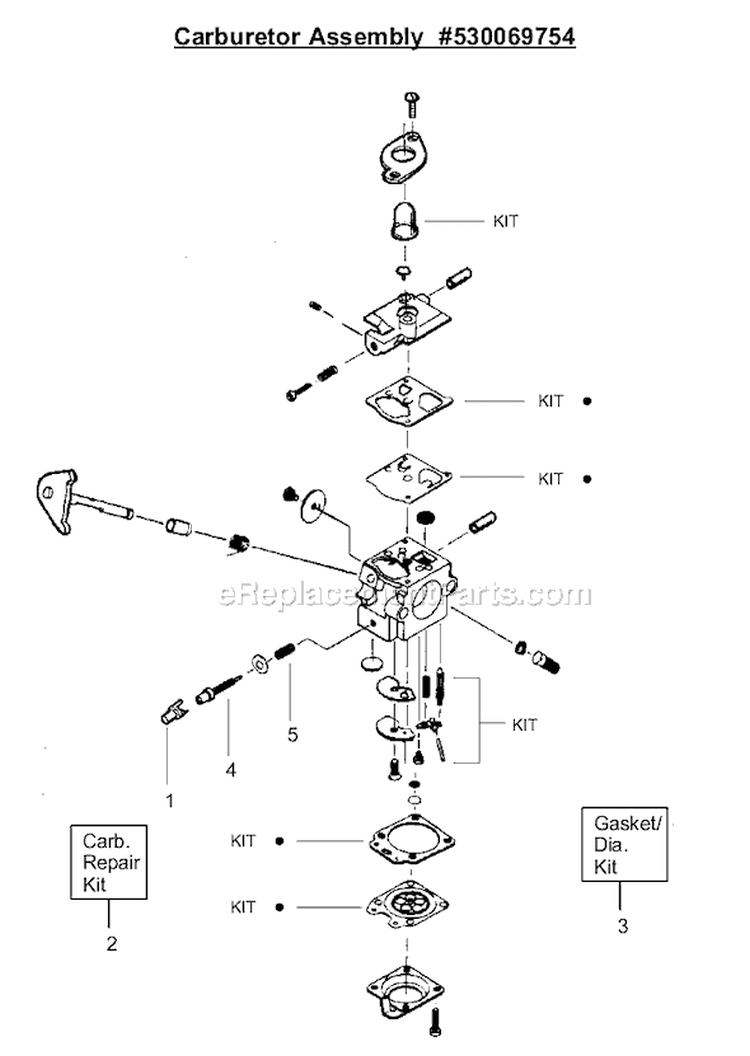 Page C Diagram and Parts List for PT17  Poulan Trimmer