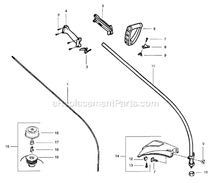 Page A Diagram and Parts List for PT3000  Poulan Trimmer