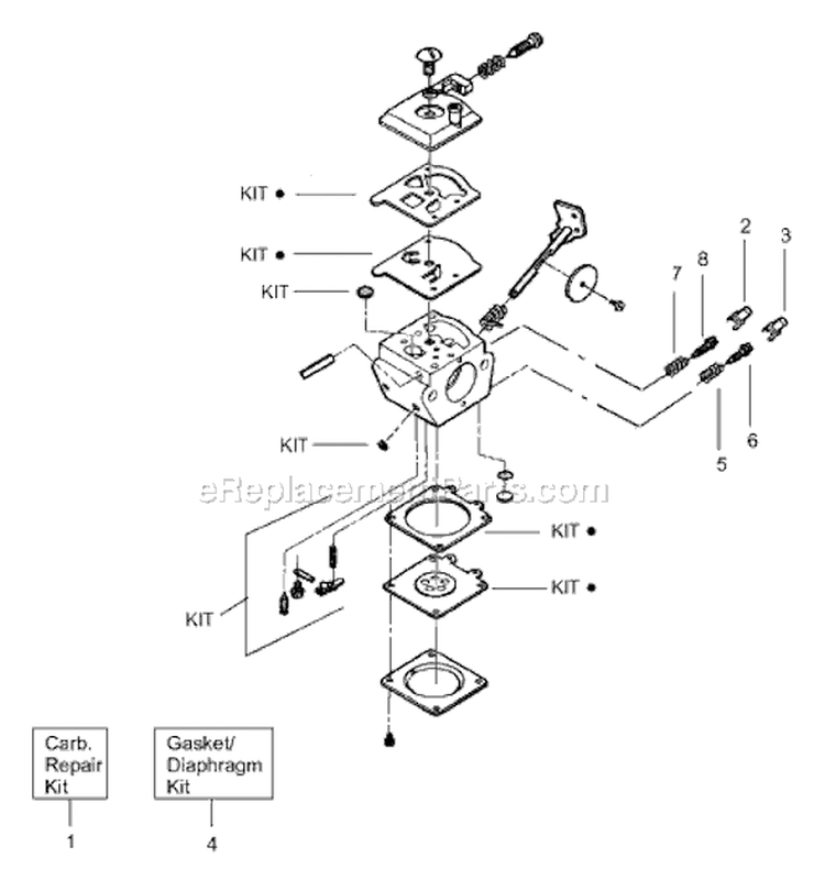 Page C Diagram and Parts List for PT7000  Poulan Trimmer