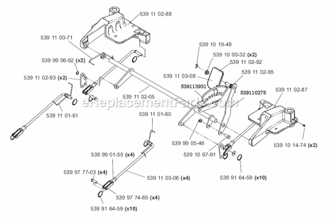 Page I Diagram and Parts List for PZ4822  Poulan Lawn Tractor