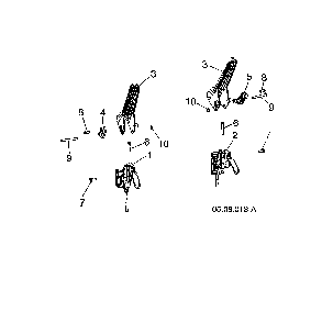 Power steer cables Diagram and Parts List for 96192009102  Poulan Snow Blower