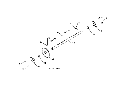 Axle & shaft Diagram and Parts List for 12527HVX-96195001800  Poulan Snow Blower