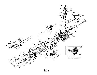 Hydro-gear transaxle 322-0510 Diagram and Parts List for 96012006000  Poulan Lawn Tractor