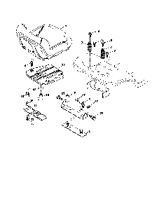 Seat Diagram and Parts List for 96046001400  Poulan Lawn Tractor