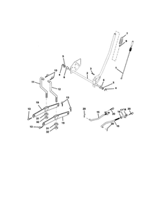 Lift Assembly Diagram and Parts List for PO14538A  Poulan Lawn Tractor