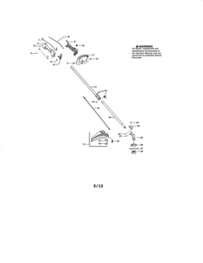 Drive Shaft/Handle/Shield Diagram and Parts List for PPB335 TYPE 3 Poulan Trimmer