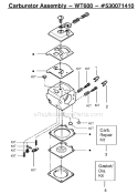 Page C Diagram and Parts List for 1975LE Type 1 Poulan Chainsaw