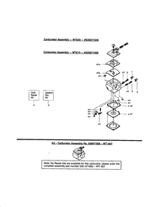 Carburetor Diagram and Parts List for 295 TYPE 1,2 Poulan Chainsaw