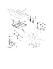 Seat assembly Diagram and Parts List for 96016001300  Poulan Lawn Tractor