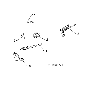Interlock spring & cam Diagram and Parts List for 12527HVX-96195001800  Poulan Snow Blower