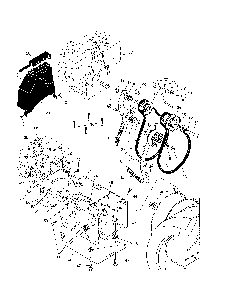 Chassis/engine/pulleys Diagram and Parts List for 96192000100  Poulan Snow Blower