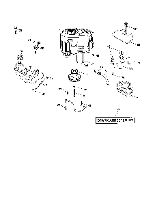 Engine Diagram and Parts List for 96042001700  Poulan Lawn Tractor