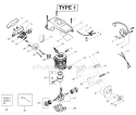 Page B Diagram and Parts List for 2055LE Type 1 Poulan Chainsaw