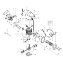 Page B Diagram and Parts List for 2055 Type 4 Poulan Chainsaw