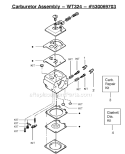 Page C Diagram and Parts List for 2075C Gas Chain Saw Type 1 Poulan Chainsaw