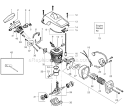 Page B Diagram and Parts List for 2075C Gas Chain Saw Type 4 Poulan Chainsaw