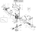 Page B Diagram and Parts List for 2075OC Type 4 Poulan Chainsaw