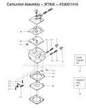 Page C Diagram and Parts List for 2150LE Predator Type 2 Poulan Chainsaw
