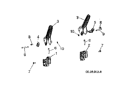 Pivot, handle levers/cable levers Diagram and Parts List for 96192009003  Poulan Snow Blower