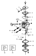 Page C Diagram and Parts List for 2400  Poulan Chainsaw