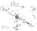 Page B Diagram and Parts List for 2550 Type 7 Poulan Chainsaw