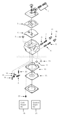 Page A Diagram and Parts List for 2600  Poulan Trimmer
