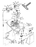 Mower Deck Diagram and Parts List for 271470  Poulan Lawn Tractor