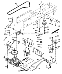 Ground Drive Diagram and Parts List for 271470  Poulan Lawn Tractor
