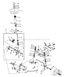 Steering Diagram and Parts List for 271470  Poulan Lawn Tractor