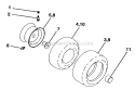 Wheels  Tires Diagram and Parts List for 271491  Poulan Lawn Tractor