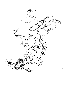 Drive Diagram and Parts List for 96042001700  Poulan Lawn Tractor