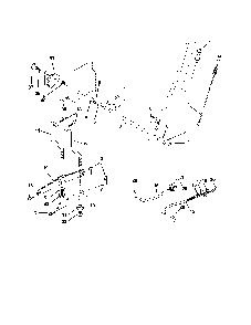 Mower lift Diagram and Parts List for 96012003001  Poulan Lawn Tractor
