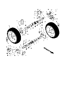 Wheels Diagram and Parts List for 96197000400  Poulan Snow Blower