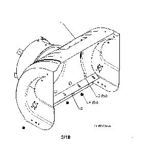 Auger housing Diagram and Parts List for 96198004601  Poulan Snow Blower