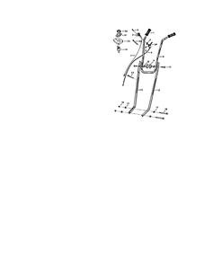 Handlebar/Throttle Diagram and Parts List for PPFTC14  Poulan Tiller