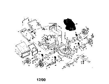 Lawn mower Diagram and Parts List for P4TN20RA  Poulan Lawn Mower