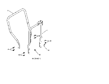 Lower handle Diagram and Parts List for 96192003700  Poulan Snow Blower