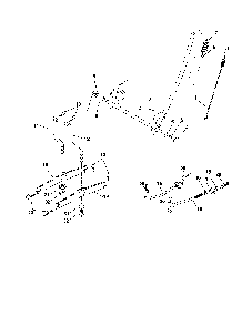 Mower lift Diagram and Parts List for 96012008900  Poulan Lawn Tractor