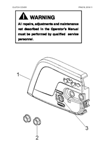 Clutch Cover Parts Diagram and Parts List for 967063801  Poulan Chainsaw
