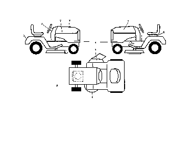 Decals Diagram and Parts List for PB20A46-96042016700  Poulan Lawn Tractor
