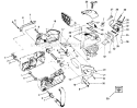 Page E Diagram and Parts List for 3400  Poulan Chainsaw