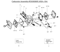 Part Location Diagram of 530069895 Husqvarna Carburetor Assembly - HDA164