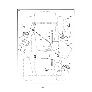 Electrical Diagram and Parts List for PXT175G42 96016002400 Poulan Lawn Tractor