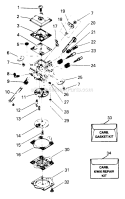 Page B Diagram and Parts List for 3700  Poulan Chainsaw