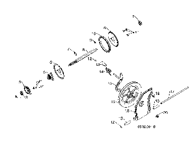 Drive Diagram and Parts List for 96192009003  Poulan Snow Blower